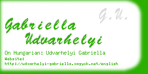 gabriella udvarhelyi business card